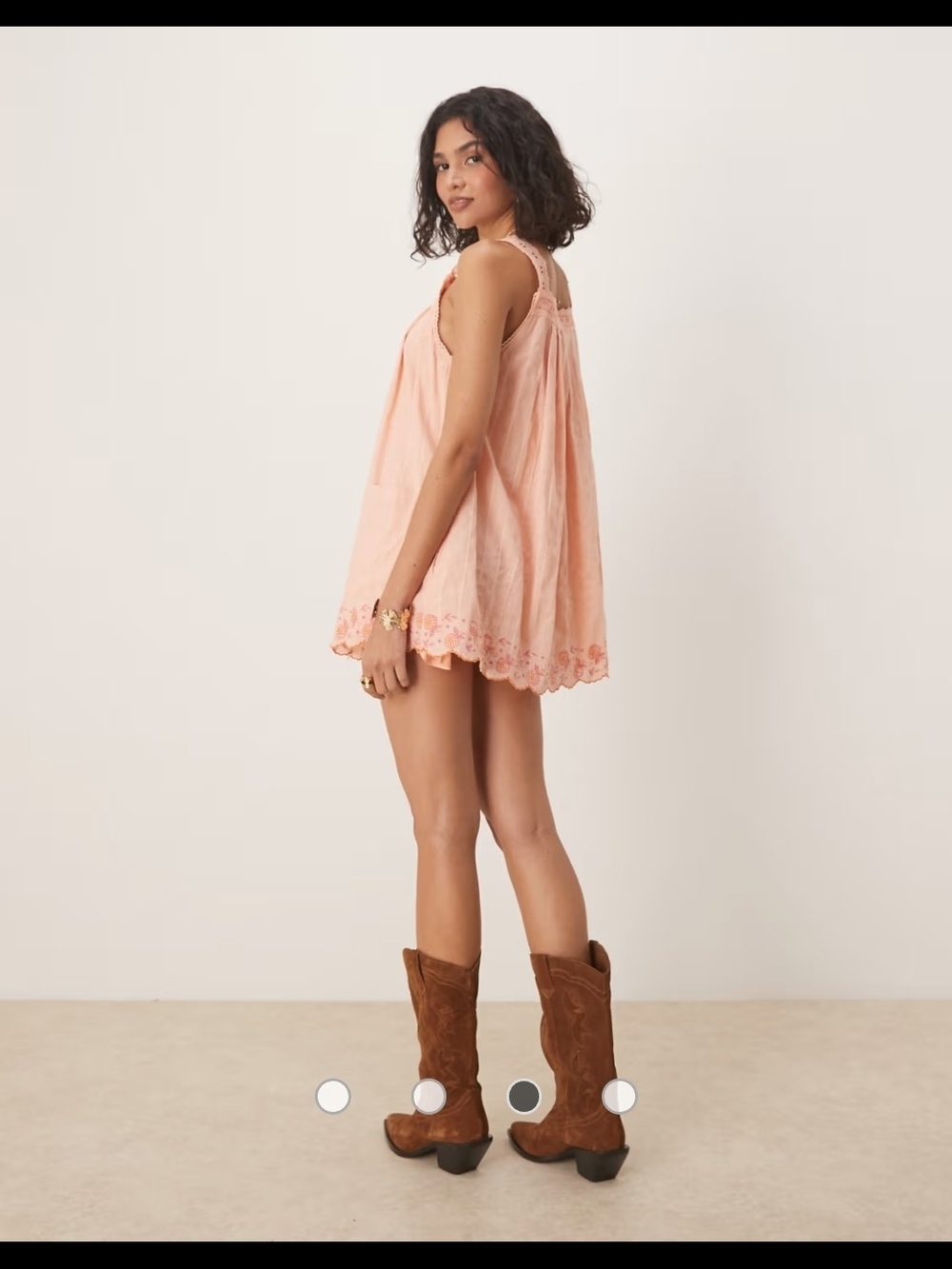 Women's Pink Latecia Smocking Detail Babydoll Mini Dress S NWT - Picture 2 of 15